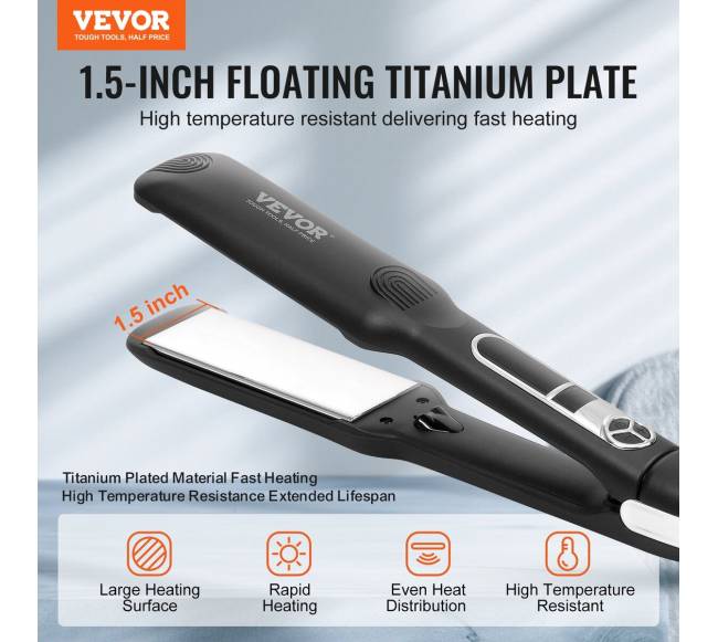 Plaukų tiesintuvas su titano plokšte ir neigiamais jonais1