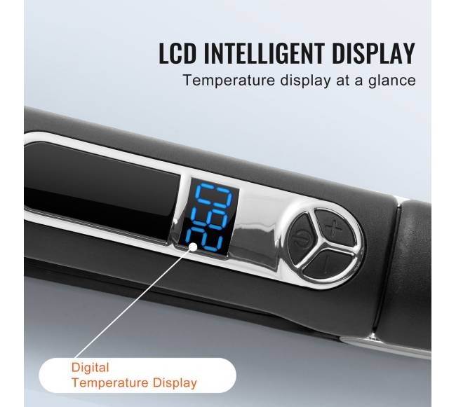 Plaukų tiesintuvas su titano plokšte ir neigiamais jonais3