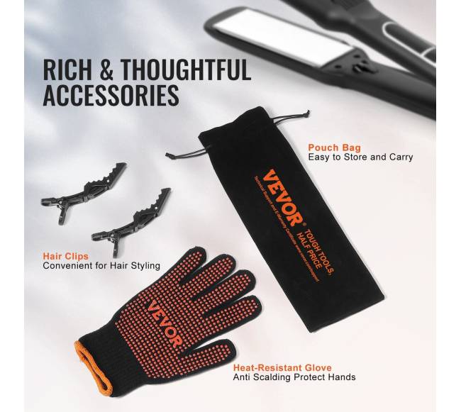 Plaukų tiesintuvas su titano plokšte ir neigiamais jonais5