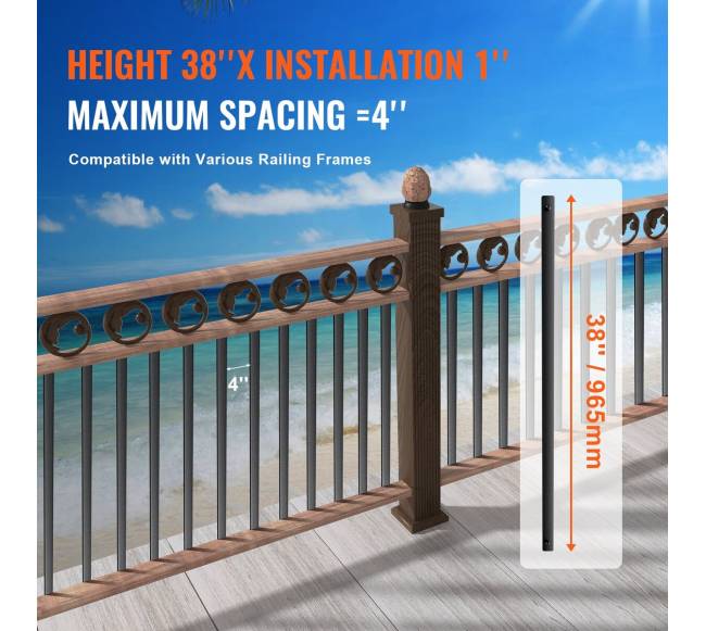 Metaliniai turėklų balustradai, 72 vnt.2