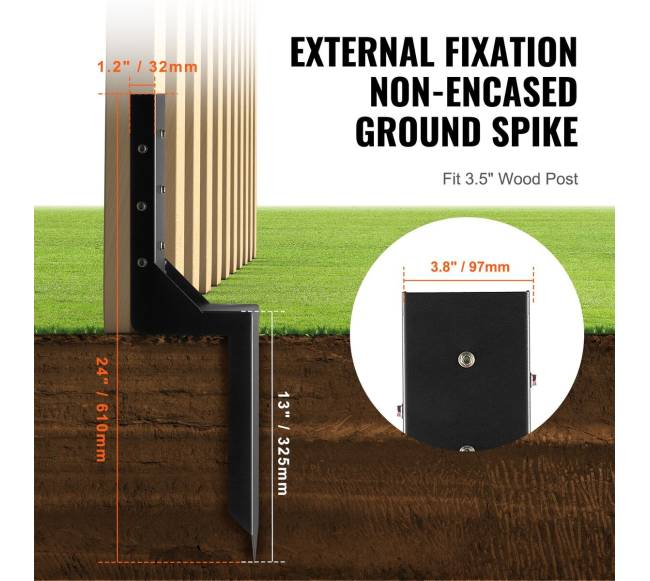 Tvoros stulpo tvirtinimo komplektas, 6 vnt.3