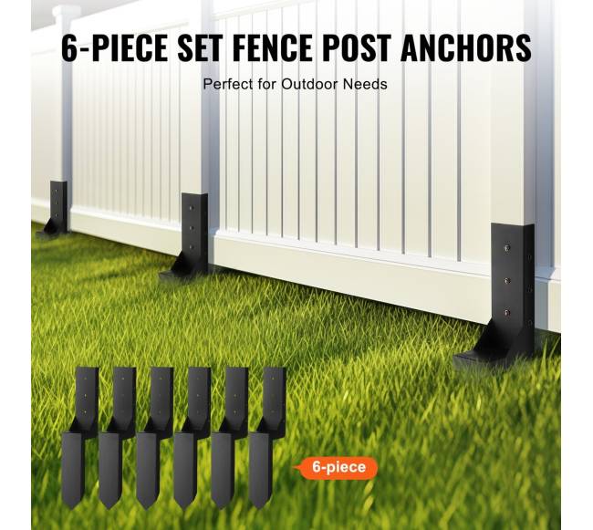 Tvoros stulpo tvirtinimo komplektas, 6 vnt.4