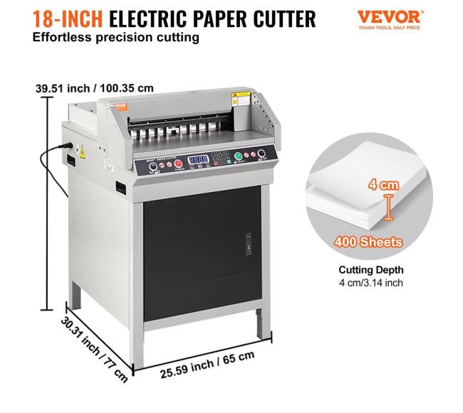 Elektrinė 450 mm popieriaus pjaustyklė1