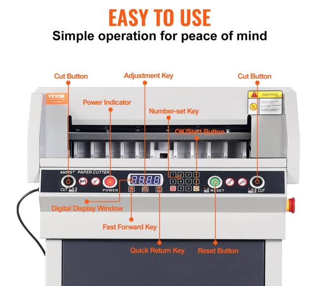 Elektrinė 450 mm popieriaus pjaustyklė2