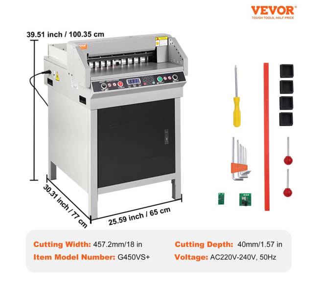 Elektrinė 450 mm popieriaus pjaustyklė6