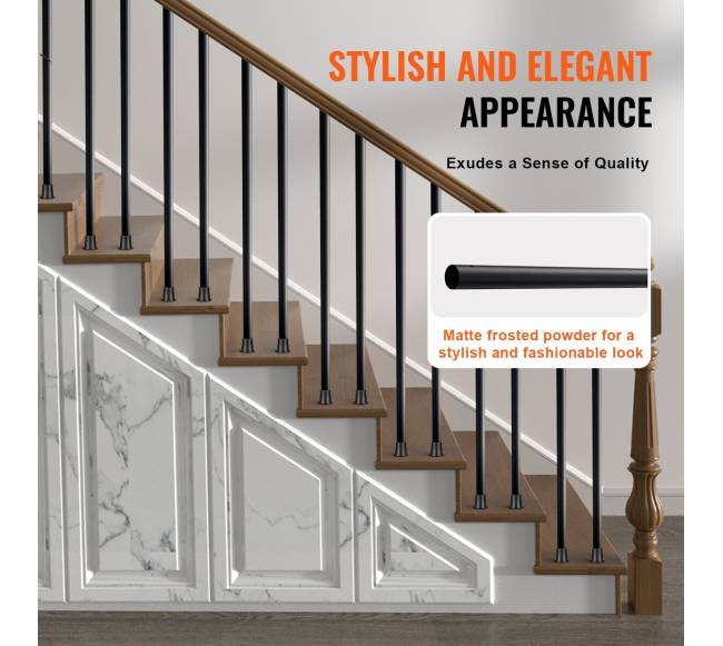 Metaliniai laiptų balustrai, juodi3