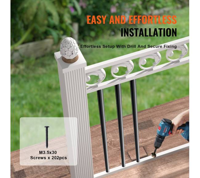 Metaliniai laiptų balustrai, juodi4