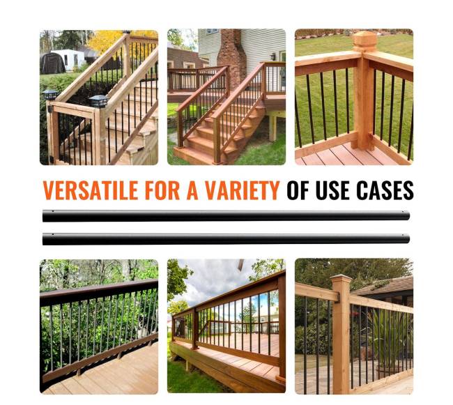 Metaliniai laiptų balustrai, juodi5