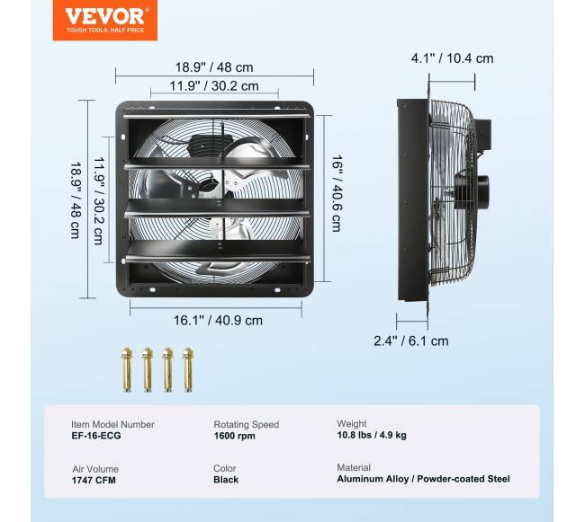 Žaliuzinis ištraukimo ventiliatorius 406 mm6