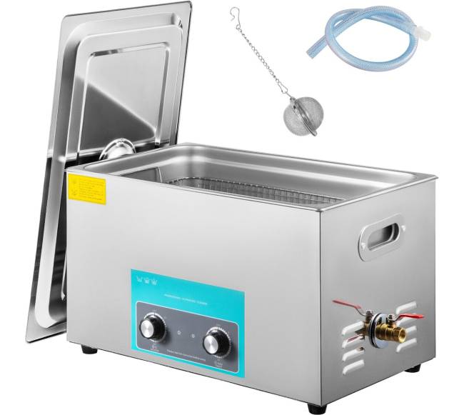 Ultragarsinė papuošalų valymo priemonė su kaitinimo funkcija0