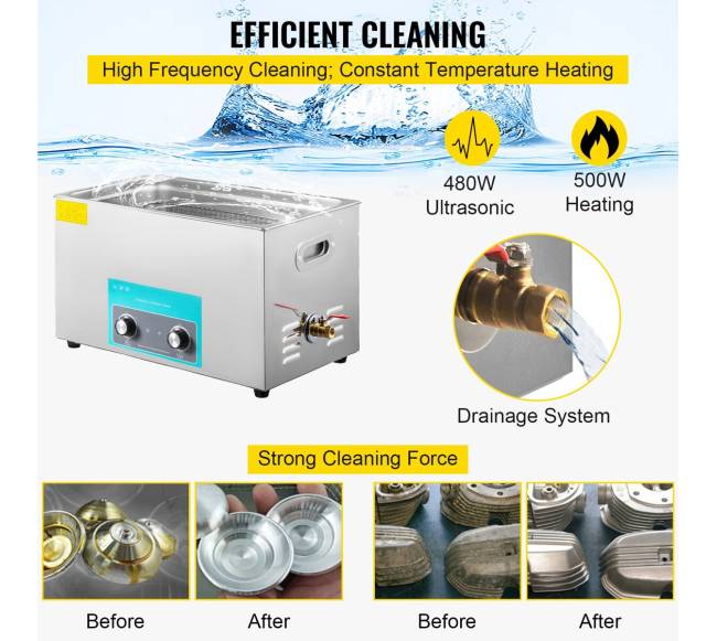 Ultragarsinė papuošalų valymo priemonė su kaitinimo funkcija3