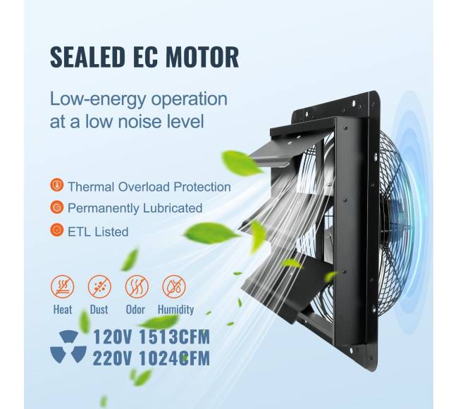 Ekraninis ištraukimo ventiliatorius su nuotolinio valdymo pultu3