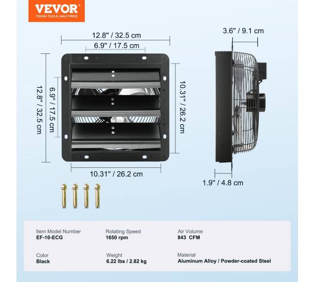 Oro ištraukimo ventiliatorius 254mm su nuotoliniu6