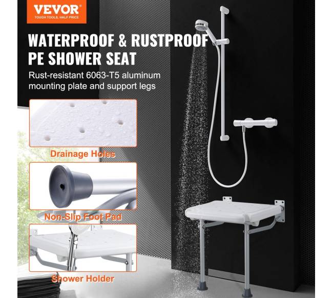 Lankstoma PE dušo kėdutė sieninė1