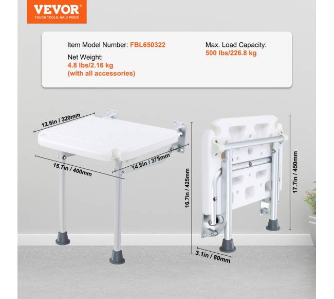 Lankstoma PE dušo kėdutė sieninė6