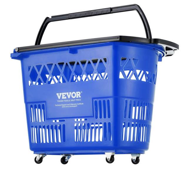 Plastikinis pirkinių vežimėlis su ratukais9