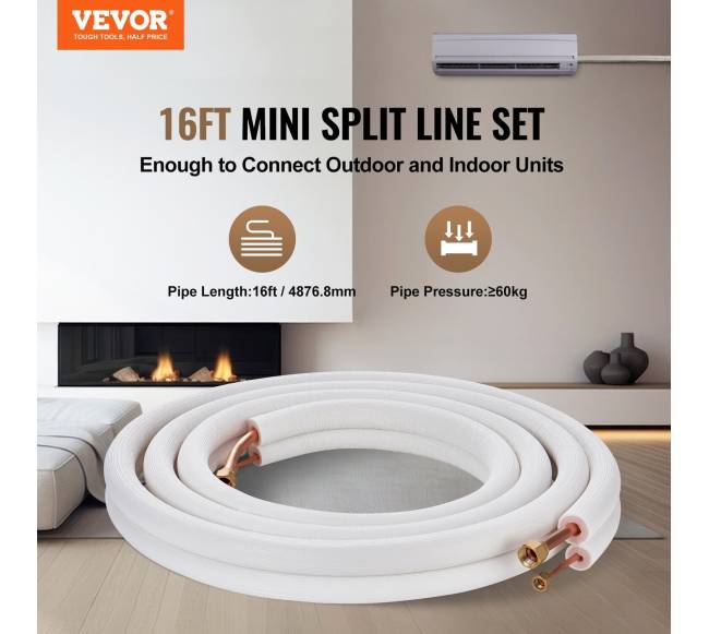 Mini split laidų rinkinys variniai vamzdžiai1