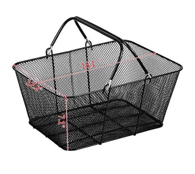 12 vnt. metalinių pirkinių krepšių su rankenomis7