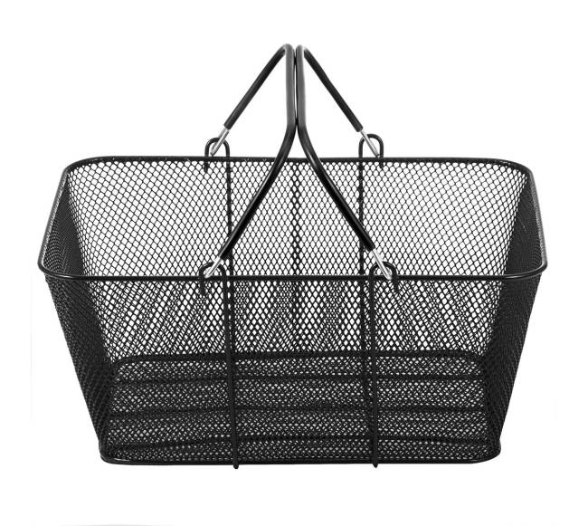 12 vnt. metalinių pirkinių krepšių su rankenomis9