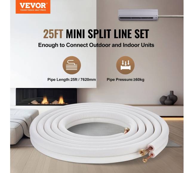 Mini Split jungties rinkinys su variniu vamzdžiu1