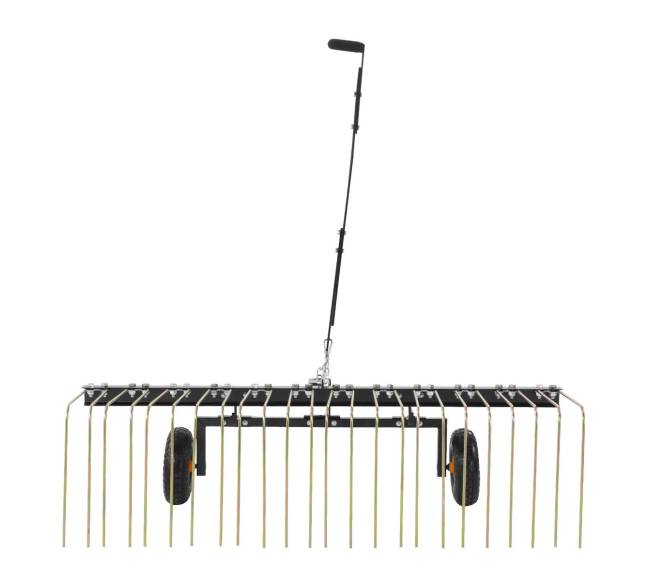 Vejapjovės grėblys traukiamas už ATV ar vejapjovės10