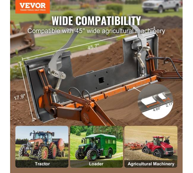 Skid steer greito prijungimo plokštė 58 mm1