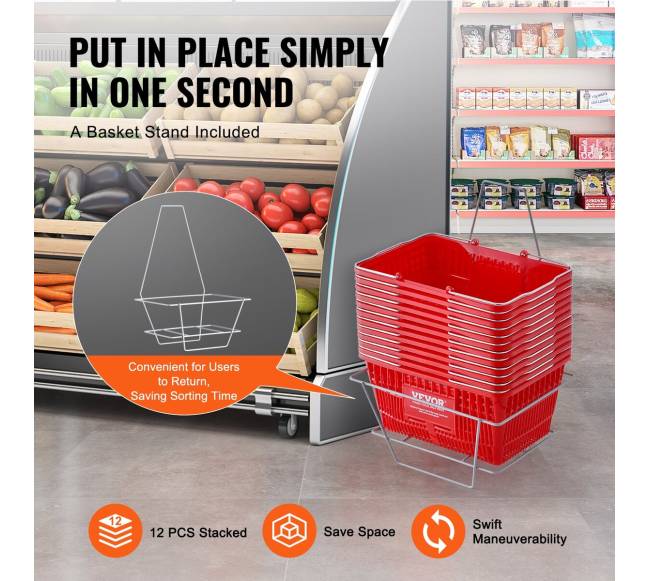 Pirkinių krepšys 12 vnt. su rankena ir stovu4