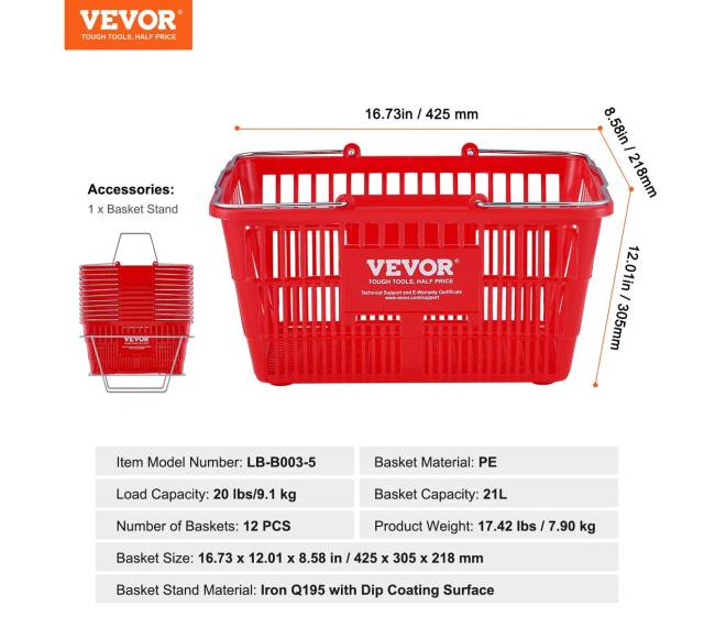 Pirkinių krepšys 12 vnt. su rankena ir stovu6