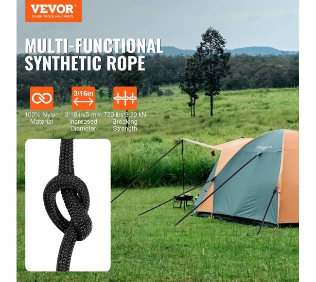 Pintas nailoninis lynas 5 mm, 76,2 m1