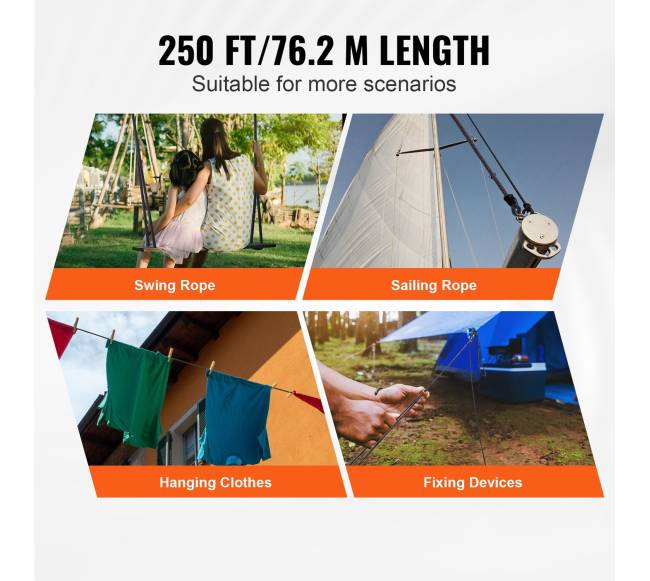 Pintas nailoninis lynas 5 mm, 76,2 m3