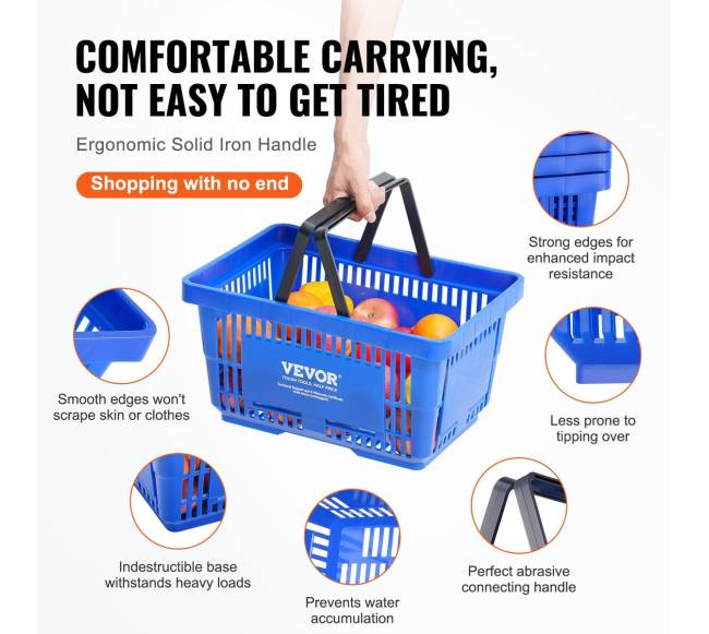 Nešiojamas pirkinių krepšelis su rankena ir stovu3