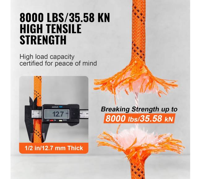 Medžių laipiojimo virvė 12,7 mm x 67 m4