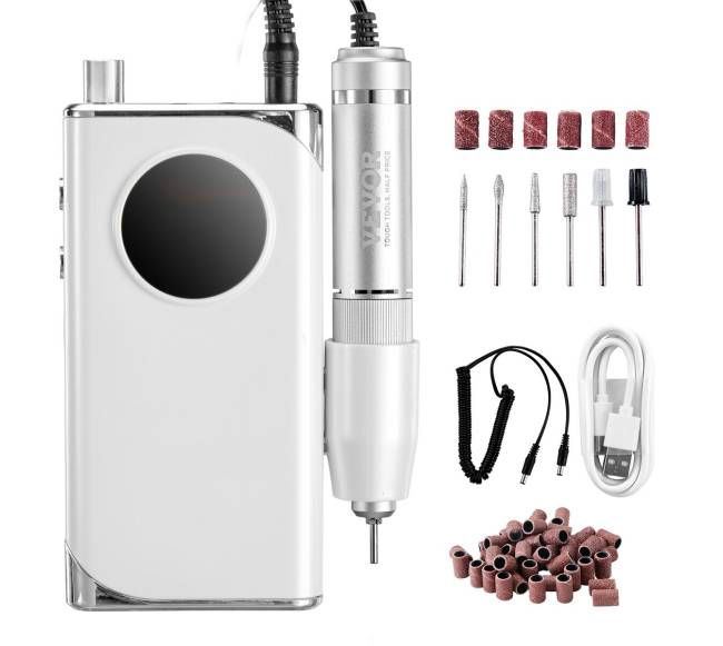 Elektrinis belaidis nagų gręžtuvas 40000 RPM su ekranu8