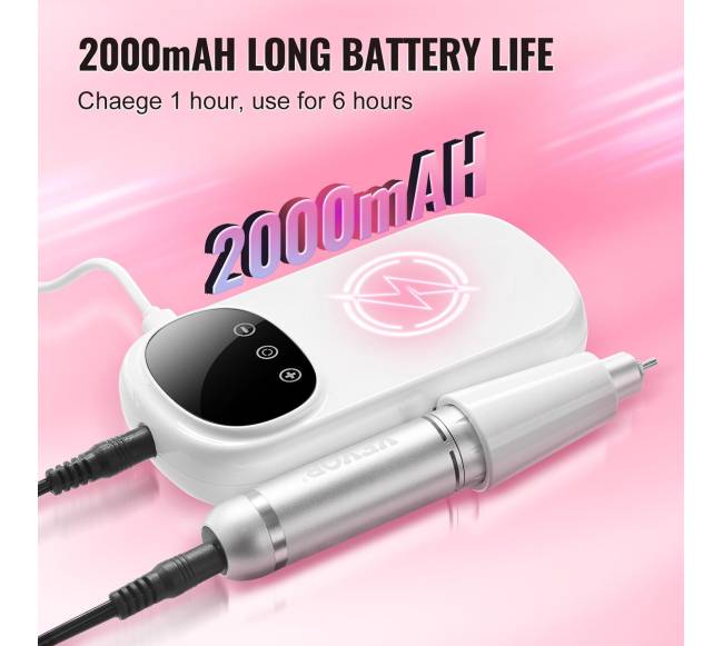 Elektrinis belaidis nagų dildė 35 000 aps.min.2