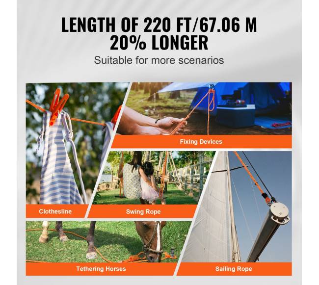 Medžiotojo virvė, dviguba pynė, 34" x 67 m3