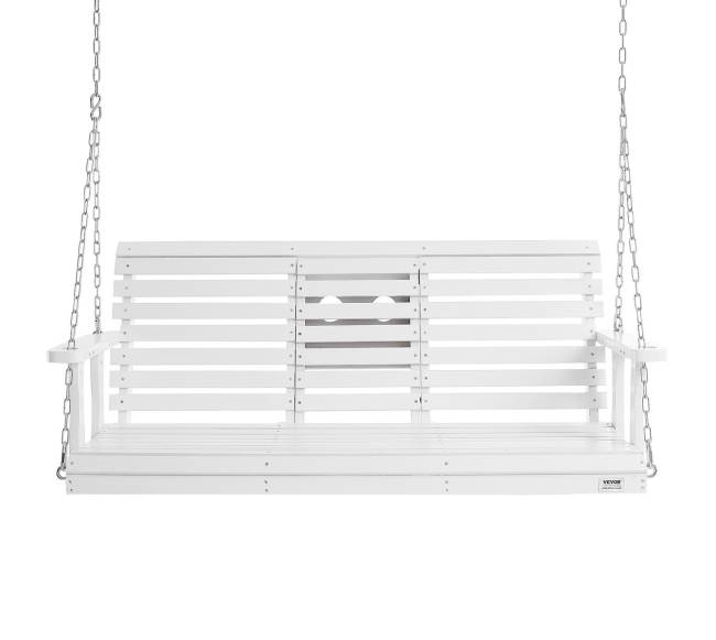 Medinis sūpynių suolas sodui 152 cm baltas10