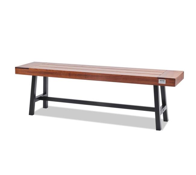 Lauko suoliukas medinis su metalinėmis kojomis10