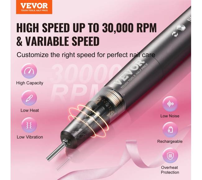 Elektrinis belaidis nagų grąžtas 30000 RPM1