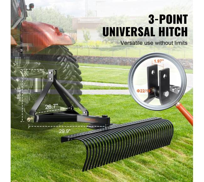 Velkama 3 taškų vejos aeravimo grėblys2