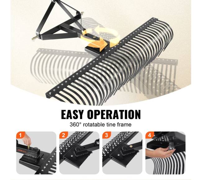 Velkama 3 taškų vejos aeravimo grėblys3