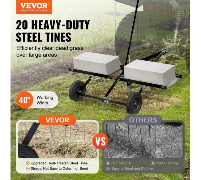 Velkamas vejos skarifikatorius 101 cm su 20 spyruoklių1