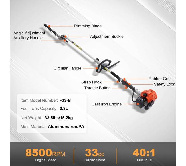 6-in-1 daugiafunkcinis benzininių krūmapjovis6