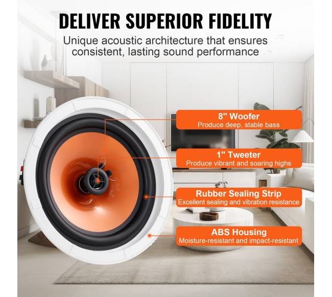 4 vnt. 20 cm lubiniai garsiakalbiai 100W2