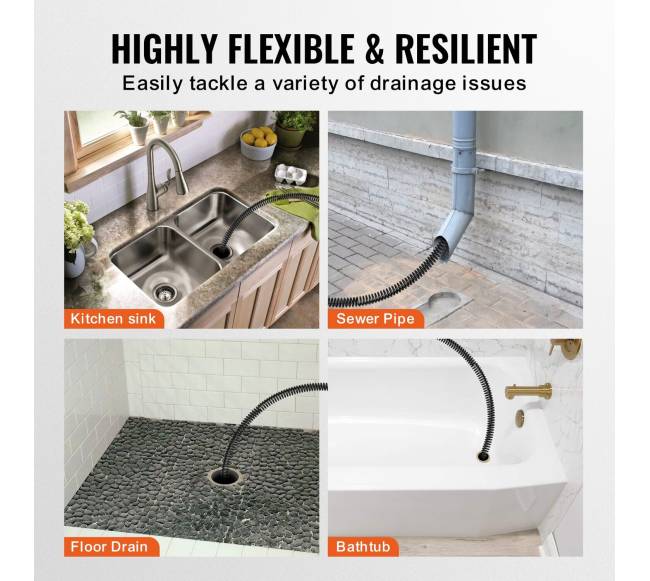 Drenažo valymo spiralė su pjaustyklėmis5