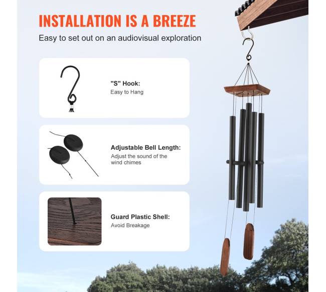 Išoriniai 1220 mm aliuminio vėjo varpeliai5