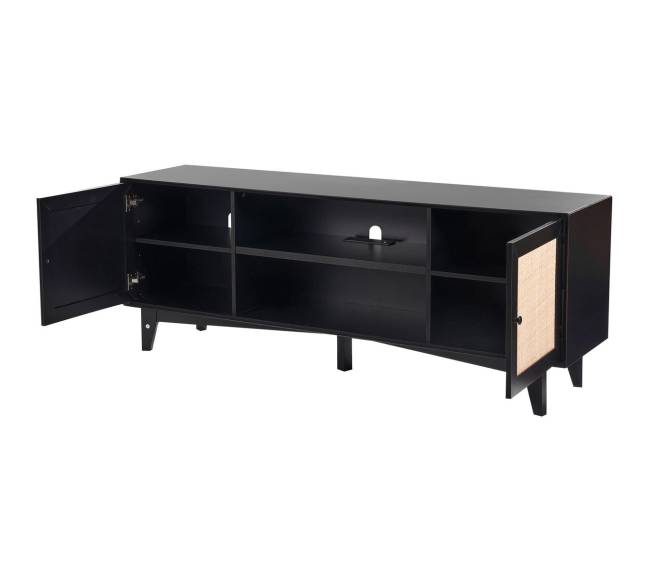 Rataninė TV spintelė 75 colių televizoriui10