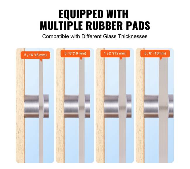 Stiklo spaustukai kvadratiniai turėklams 10 vnt3