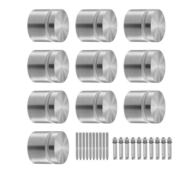 Stiklo spaustukai kvadratiniai turėklams 10 vnt8
