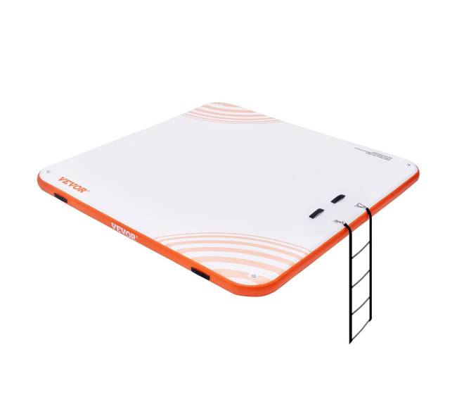 Pripučiama plaukiojanti platforma su kopėčiomis0