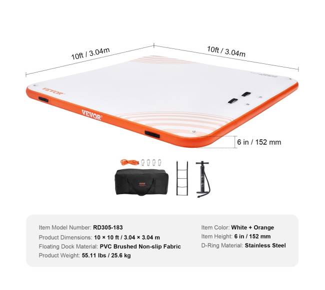 Pripučiama plaukiojanti platforma su kopėčiomis6